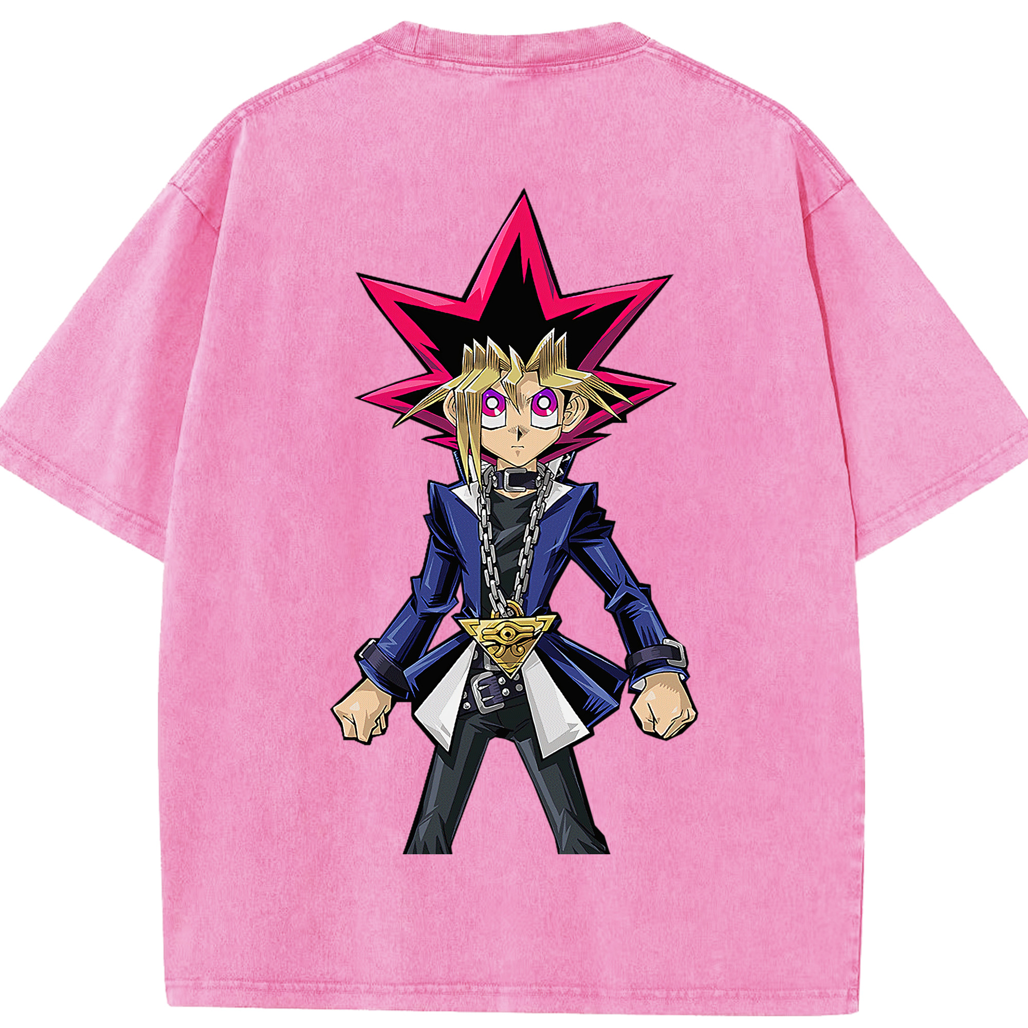（画像用） 遊☆戯☆王 Yu-Gi-Oh! 綿100% ヴィンテージ風 半袖Tシャツ（背面プリント）